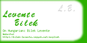 levente bilek business card